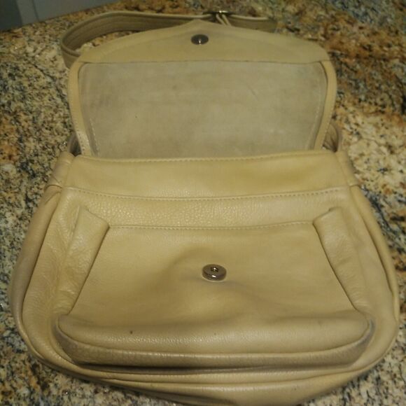 HANDMADE VINTAGE BEIGE LEATHER & ALLIGATOR W REAL TURQUOISE BAG PURSE - Picture 10 of 12